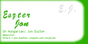 eszter jon business card